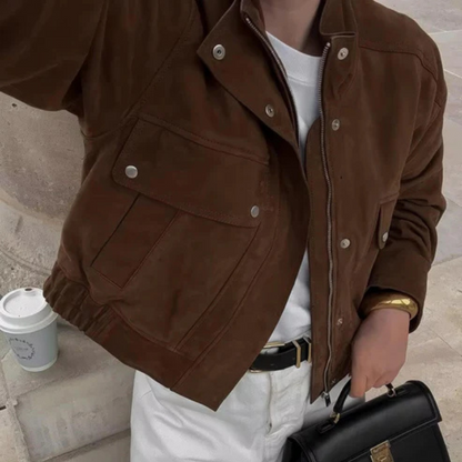 The Milan Suede Bomber Jacket