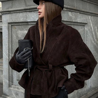 The Florence Suede Wrap Jacket