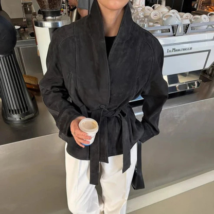 The Florence Suede Wrap Jacket