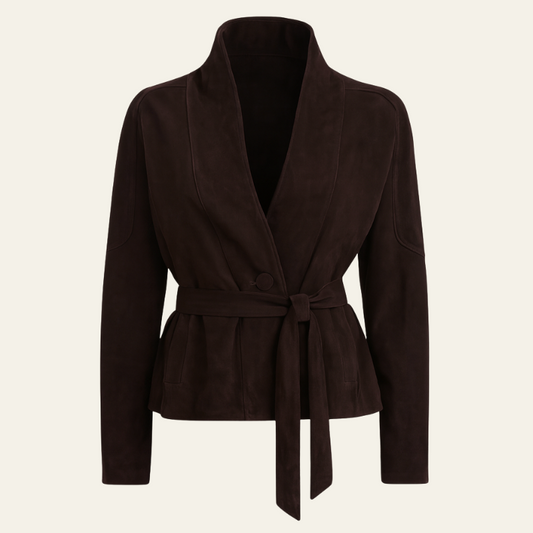 The Florence Suede Wrap Jacket